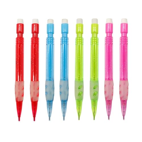 JOMPENS Niedliches Druckbleistift-Set, 0,7 mm, Mini-Taschenbleistift, transparente Farbe, Kawaii, automatischer Bleistift für Studenten, 4 Farben, 4 Stück von JOMPENS