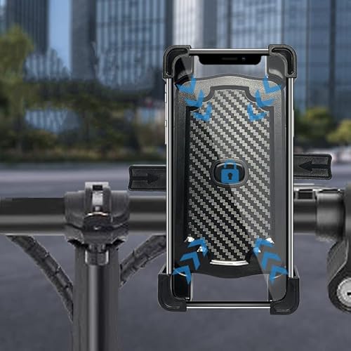 JORCEDI Fahrrad-Motorrad-Handyhalterung, Handy-Lenker-Clip-Ständer, GPS-Halterung für 11,9 bis 18,3 cm Smartphone von JORCEDI