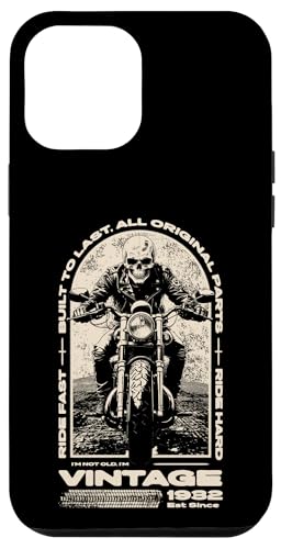 Hülle für iPhone 15 Pro Max Vintage Motorrad Biker Motorrad Geburtstag Geboren 1932 von JRRTS Geburtstags-Motorrad-Designs