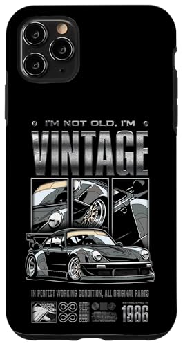 Hülle für iPhone 11 Pro Max Ich bin nicht alt, ich bin ein Oldtimer, Jahrgang 1986 von JRRTS Oldtimer-Geburtstag