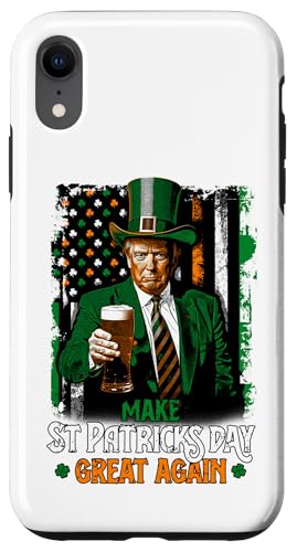 Hülle für iPhone XR Machen Sie St. Patrick's Day wieder großartig Trump Shamrock von JRRTS St. Patrick's Day Trump Designs