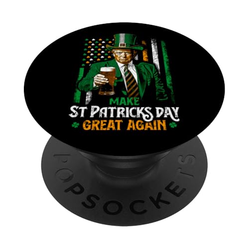 Machen Sie St. Patrick's Day wieder großartig Trump Shamrock PopSockets Klebender PopGrip von JRRTS St. Patrick's Day Trump Designs