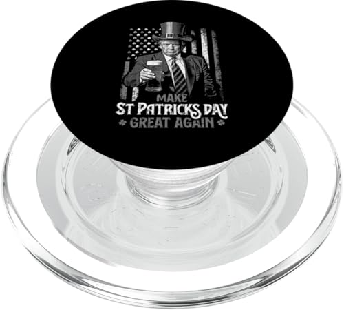 Machen Sie St. Patrick's Day wieder großartig Trump Shamrock PopSockets PopGrip für MagSafe von JRRTS St. Patrick's Day Trump Designs