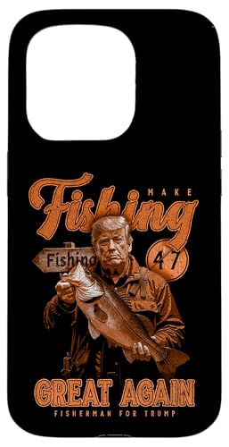 Hülle für iPhone 15 Pro Machen Sie das Fischen wieder gut lustig Bassfischen Donald von JRRTS Trump Fishing Designs