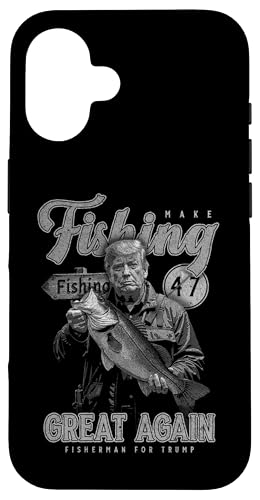 Hülle für iPhone 16 Machen Sie das Fischen wieder gut lustig Bassfischen Donald von JRRTS Trump Fishing Designs