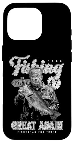 Hülle für iPhone 16 Pro Machen Sie das Fischen wieder gut lustig Bassfischen Donald von JRRTS Trump Fishing Designs