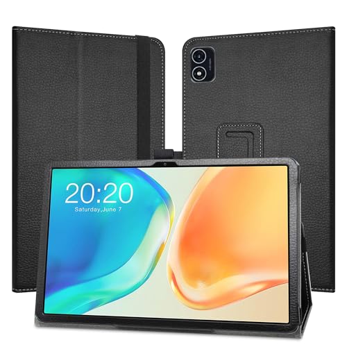 JRTAL Kompatibel mit Teclast P40HD 2023 Hülle, Slim Fit Folio PU Leder dünne Schutzhülle Schale Etui Tasche für 10.1" TECLAST M40 Plus/Teclast P40HD 2023 /TECLAST P40S Tablet - Schwarz von JRTAL