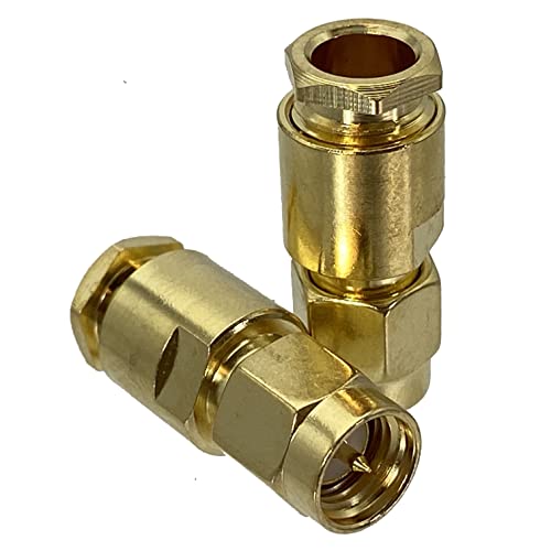 JRXFXEKW 1pcs Connector SMA Male clamp RG58 RG142 LMR195 RG400 Cable RF Coaxial Wire Terminals Straight von JRXFXEKW