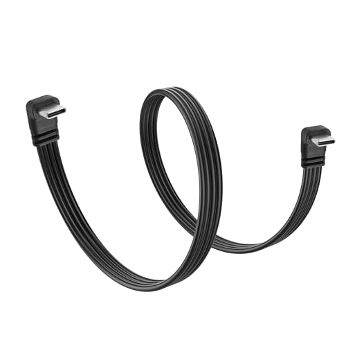 JSADZKJ 90 Grad USB C auf USB C Kabel, USB 2.0 Typ C Stecker auf Stecker, Kabel unterstützt das Aufladen von Daten nach oben nach unten abgewinkelt, USB C Ladekabel, kurzes Kabel für USB-C-Geräte, von JSADZKJ