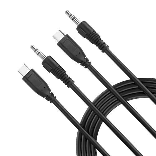 JSADZKJ USB C zu 3,5 mm Audio Jack Kabel,Typ-C Adapter zu 3,5 mm Zweikanal-Kopfhörer-Stereokabel,Typ-C Stecker zu 3,5 mm Stecker Audio-Zusatzkabel für Auto,Heim-Stereo,Lautsprecher 1m/3.3ft von JSADZKJ