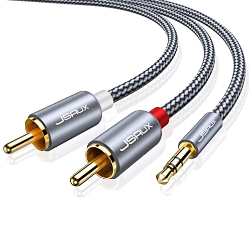 JSAUX Klinke auf Cinch Kabel, 3.5mm Klinke auf 2 Chinch Stereo Audio Aux Kabel für TV, PC, Handy, MP3-Player, Lautsprecher, Heimkino, Autoradio, Tablet, Verstärker, Soundbar - 7.5m JSAUX Klinke auf Cinch Kabel, 3.5mm Klinke auf 2 Chinch Stereo Audio Aux Kabel für TV, PC, Handy, MP3-Player, Lautsprecher, Heimkino, Autoradio, Tablet, Verstärker, Soundbar - 7.5m von JSAUX