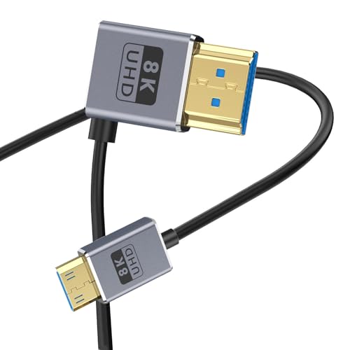 JSGHGDF Koaxial-HDTV-Kabel, dünner Draht, OD2,5 mm, 2.1-Version, Videokabel, 8 K @ 60 Hz, 48 Gbit/s Übertragung von JSGHGDF