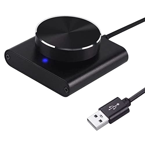 USB Computer Volume Controller Multimedia PC Externer Lautstärkeregler Einstellknopf Schwarz von JSGHGDF