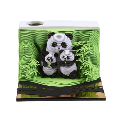 3D Papierkalender 2025 Wochenkalender Panda 3D Notizblock Notizblöcke 3D Memo Sticky Geschenke Weihnachten Notizen Geburtstag Block von JSNKJLMN