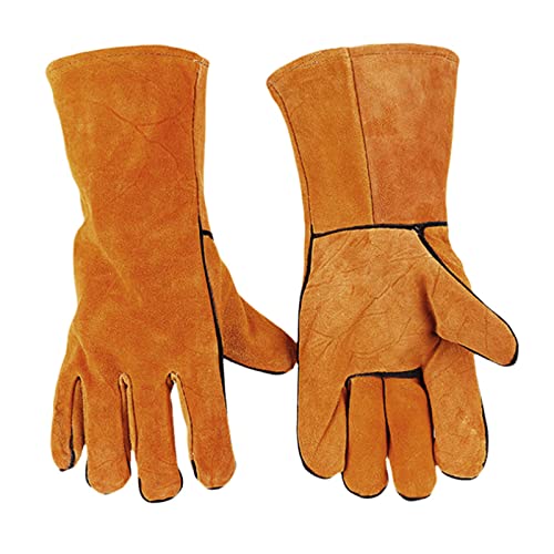 Schweißhandschuhe, hitzebeständige Handschuhe, Lederhandschuhe für Grill, Ofen, Herd und mehr von JSZDFSV