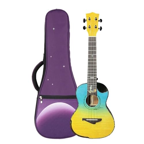 24-Zoll-Ukulele, Konzertukulele Oberfläche Aus Gemasertem Ahorn Mit Glänzender Oberfläche Kartonsaite Ukulele Set(B) von JTYUERWQ