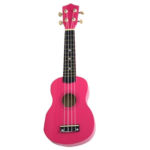 Bunte 21-Zoll-Ukulele-Anfänger-Holzgitarre Mit Vier Saiten Und Stimmgerät Ukulele Set(Rose red) von JTYUERWQ