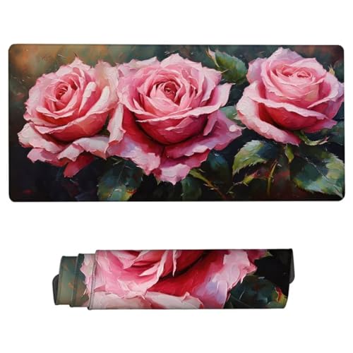 Gaming Mauspad XXL,Mauspad Rose Mousepad 1200x600x3mm,Schreibtischunterlage Anlage Mousepad,Wasserdicht Mauspad Gaming,Improved Precision and Speed,Gaming-Mauspads für PC,Geschenke für Männer ZH-900 von JUAIYOON