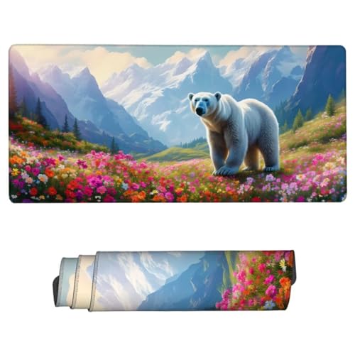 Mauspad XXL 1200x600x3mm,Mousepad Gänseblümchen Schreibtischunterlage,Mousepad Tragen Gaming Mauspad Wasserdicht,Desk Mat mit Vernähte Kanten,Rutschfester Mouse Pad,Mauspads für Gaming,Büro ZH-285 von JUAIYOON