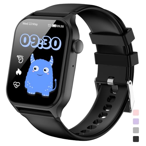 JUBUNRER Smartwatch Kinder Kinderuhr Jungen Mädchen Herzfrequenz Schlaftracker Schrittzähler Wecker Sport IP68 Wasserdicht Fitness Tracker Fitnessuhr Smart Watch Kinder Uhr Geschenke- für Teenager von JUBUNRER