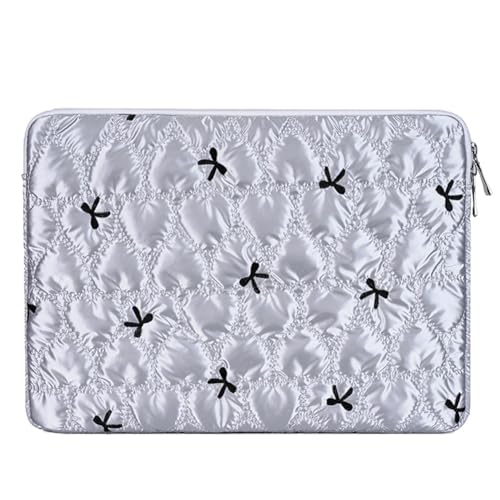 JUCHRZEY 15 Zoll Laptop Sleeve Case Schleife Grafik Preppy Laptop Hülle Tasche Geschwollene Laptop-Hülle für MacBook for iPad von JUCHRZEY