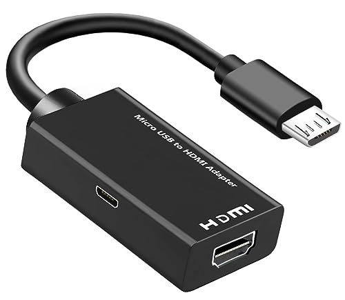 MHL Micro-USB-zu-HDMI-Kabeladapter, MHL 5-poliger auf HDMI-Adapter, 1080p, Video-Grafik für Samsung Galaxy/LG/Huawei usw. Android-Smartphones, mit MHL-Funktion, Schwarz MHL Micro-USB-zu-HDMI-Kabeladapter, MHL 5-poliger auf HDMI-Adapter, 1080p, Video-Grafik für Samsung Galaxy/LG/Huawei usw. Android-Smartphones, mit MHL-Funktion, Schwarz von JUEJUEZI