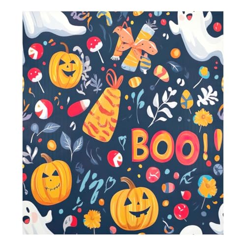 JUMBEAR Halloween-Kürbis-Magnetabdeckung, niedlicher Geister, spülmaschinenfest, magnetisch, Kühlschrankmagnet, Dekoration, Heimschrank, Aufkleber, Haushaltsgeräte, Aufkleber für Zuhause, Küche, 58,4 von JUMBEAR