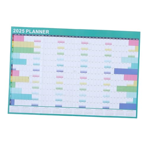 JUMPLAWN 1 Satz Kalender Runder Blumentopf Blumenschale Blumentopf Einzelplan Löschbarer Zeitplan Multifunktionaler Schlafsack Einfacher Zeitplan Hängeplaner Familienwandplaner Papier von JUMPLAWN