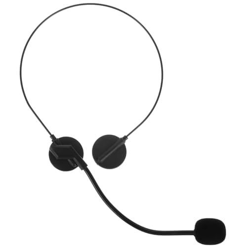 JUMPLAWN Promi-Dressing-Headset Gekritzel gefälschtes Kopfmikrofon Nicht sterben Sternmikrofon Kopfhörer Halloween Cosplay Musik Kleinkindmikrofon gefälschtes Mikrofon-Headset Plastik Black von JUMPLAWN