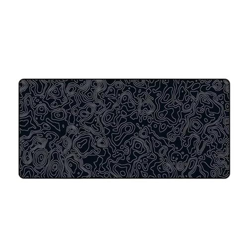 XXL großes Mousepad, weiß, schwarz, Schreibtischschutz, Pad auf dem Tisch, S, Computermatte, Maus, erweiterte Schreibtischunterlage, Büroteppich(Black White,400X900X3MM) von JUNCHENGBAO