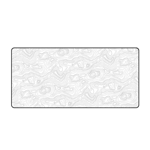 XXL großes Mousepad, weiß, schwarz, Schreibtischschutz, Pad auf dem Tisch, S, Computermatte, Maus, erweiterte Schreibtischunterlage, Büroteppich(White,400X900X2MM) von JUNCHENGBAO