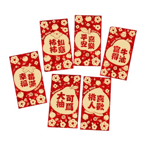 1 Packung Traditionelle Neujahrs Geldpakete 2025 Mit Schlangenmotiv Rote Umschläge Chinesisches Frühlingsfest Papier Hongbao von JUNNASALIKER