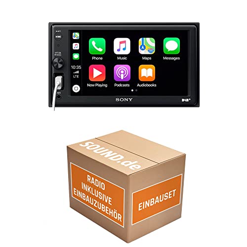 Autoradio Radio mit XAV-AX1005DB - 2DIN Bluetooth | DAB+ | Apple CarPlay | USB - Einbauzubehör - Einbauset passend für VW Polo 9N3 2 Radiotausch von JUST SOUND