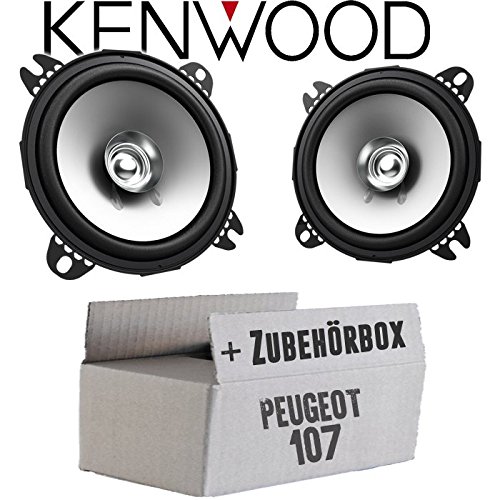 Lautsprecher Boxen Kenwood KFC-S1056-10cm Koax Auto Einbauzubehör - Einbauset passend für Peugeot 107 - justSOUND von JUST SOUND