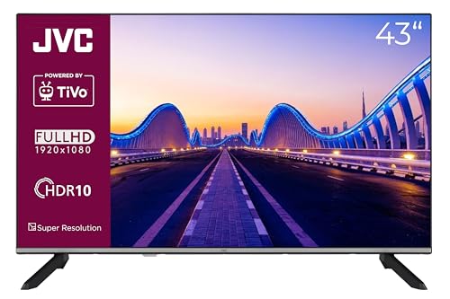 JVC Fernseher 43 Zoll Smart TV Powered by TiVo Full HD Fernseher, HDR TV mit Triple-Tuner, LED TV LT-43VF7555 JVC Fernseher 43 Zoll Smart TV Powered by TiVo Full HD Fernseher, HDR TV mit Triple-Tuner, LED TV LT-43VF7555 von JVC