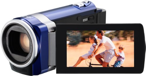 JVC GZ-HM440AEU Full HD Camcorder (SD Karte, 40-fach optischer Zoom, 6,9 cm (2,7 Zoll) Display, HDMI Kabel) blau von JVC