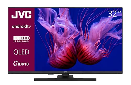 JVC QLED TV 32 Zoll Fernseher Full HD Android Smart TV (HDR, Triple-Tuner, Bluetooth) LT-32VQF545A von JVC