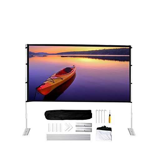 Projektionswände 16: 9 Aluminiumlegierung Einfaches tragbares Falten 60 72 84 100 120 Zoll Outdoor Home KTV Office 3D HD Projektionsleinwand(100 inch) von JVDDI