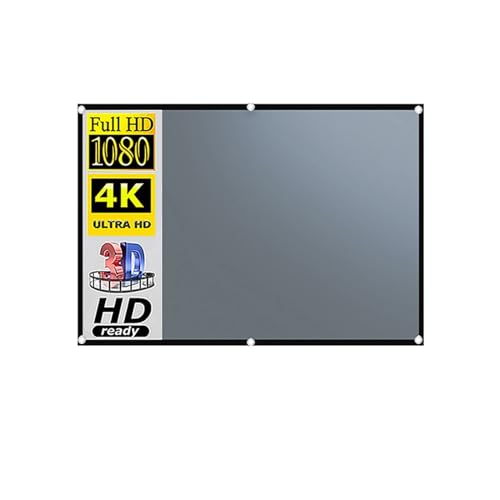 Projektionswände 16:9 Projektor Anti-Licht Vorhang 50 60 72 84 92 100 110 Zoll 3D HD Tragbare Projektionswand mit Löchern Outdoor Indoor(92 inch) von JVDDI