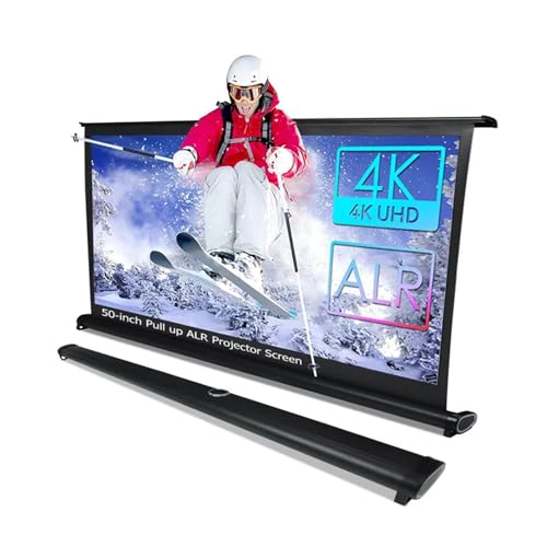 Projektionswände 50-Zoll-Tischprojektor-Leinwand 16:9 Tabletop Pull Up Faltbarer Ständer 4:3 Outdoor-Filmprojektionsbildschirme for Reise-Heimkino(4.3-30inch-60x45cm) von JVDDI