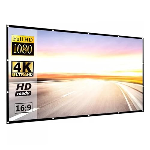 Projektionswände Projektionsfläche, tragbare Projektor-Leinwand, 100 Zoll, 120 Zoll, 150 Zoll, 16:9, Outdoor-Filmleinwand for Reise-Heimkino(60 inch) von JVDDI