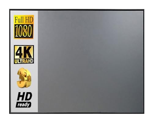 Projektionswände Vorhang Anti-Licht Projektor Bildschirm 16:10, 100 120 Zoll Tragbare Reflektierende Stoff Tuch 3D HD for Home Outdoor Büro(84 inch) von JVDDI