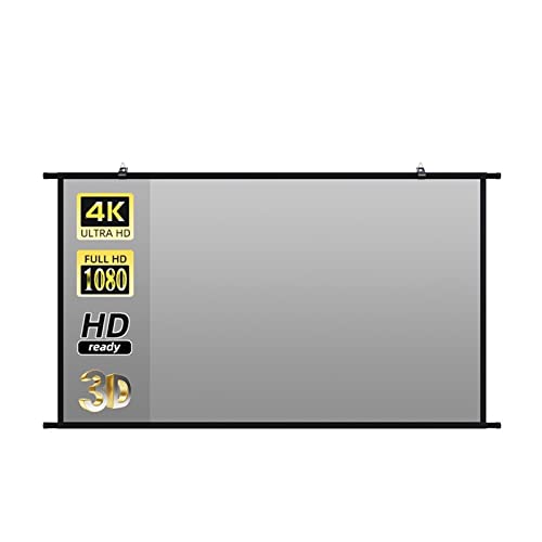 Projektionswände Wandmontierte Projektor-Leinwand, graues, lichtbeständiges, reflektierendes Gewebe, 60 84 100 120 Zoll for Heimkino im Freien(120 inch) von JVDDI