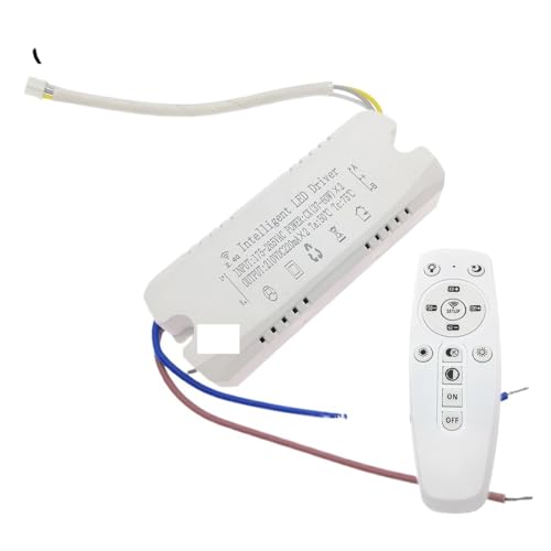 2.4G Intelligent LED Driver X2 X4 X6 Remote+ APP Control Color Brightness Dimmable Power Supply For Dual Color Ribbon Chandelier(3Pin-(37-60W) x2) von JVNTOPIHW