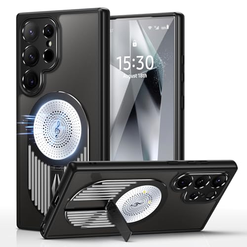 JZ Magnetische drahtlose Aufladung Handyhülle Fall für Samsung Galaxy S24 FE with Fragrance Aroma - Full-Body Protective Cover with Strong Magnetic Mount, Anti-Drop, and Heat Dissipation -Black von JZ