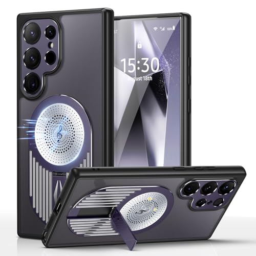 JZ Magnetische drahtlose Aufladung Handyhülle Fall für Samsung Galaxy S24 FE with Fragrance Aroma - Full-Body Protective Cover with Strong Magnetic Mount, Anti-Drop, and Heat Dissipation -Purple von JZ