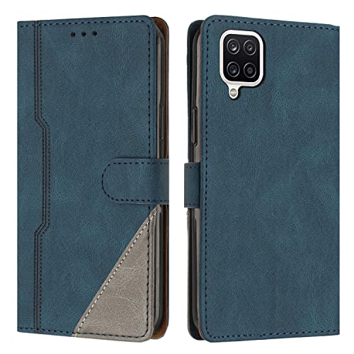 JZASES Hülle für Galaxy A12 / M12, Brieftasche Klapphülle, PU Leder Stoßfeste Magnetische Schutzhülle Tasche Kompatibel mit Samsung Galaxy A12 / M12, Blau von JZASES