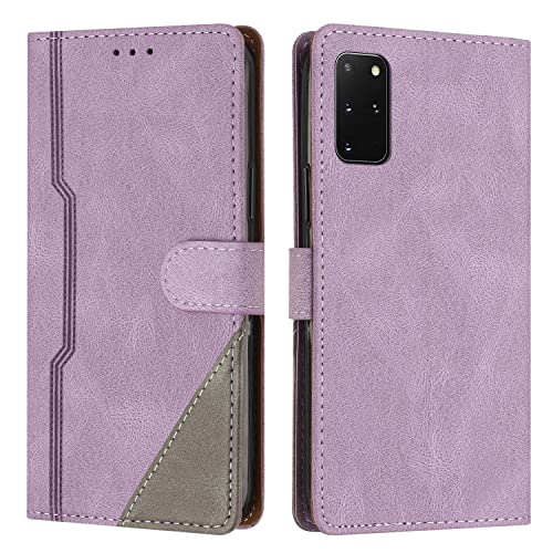 JZASES Hülle für Galaxy S20 Plus, Brieftasche Klapphülle, PU Leder Stoßfeste Magnetische Schutzhülle Tasche Kompatibel mit Samsung Galaxy S20 Plus, Violett von JZASES