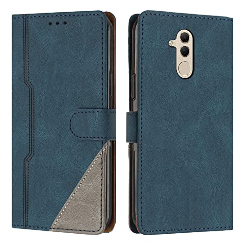 JZASES Hülle für Huawei Mate 20 Lite, Brieftasche Klapphülle, PU Leder Stoßfeste Magnetische Schutzhülle Tasche Kompatibel mit Huawei Mate 20 Lite, Blau von JZASES