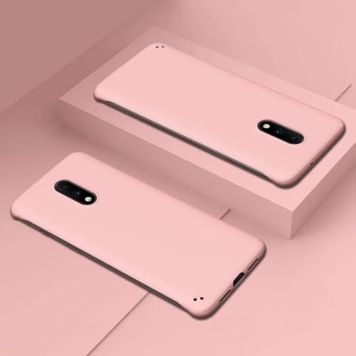 JZFDCLF Schlanke, rahmenlose Handyhülle für OnePlus 11 10 9 9R 8 8T 7T 7 Pro, ultradünne, Matte Rückseite aus Hartplastik in Bonbonfarbe, Pink, für OnePlus 9 Pro von JZFDCLF